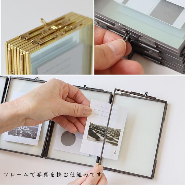連結フォトフレーム MOR-01（写真立て アンティーク ゴールド ミニ