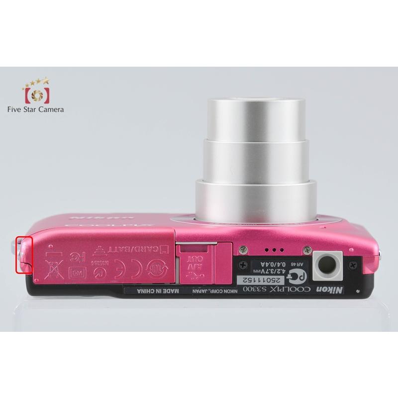 COOLPIX 【中古】Nikon ニコン S3300 ストロベリーピンク コンパクト