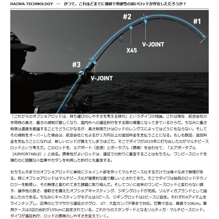 DAIWA（ダイワ） ジギングロッド ソルティガ エアポータブル J66XHS