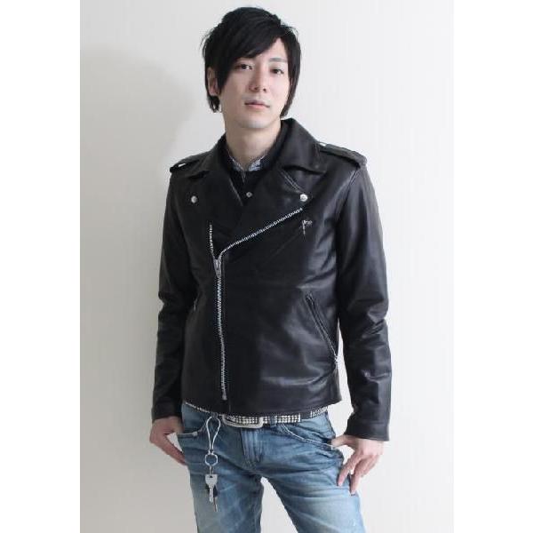 フリーダムレザー 日本製 革ジャン メンズ 本革 ホースレザー ダブル