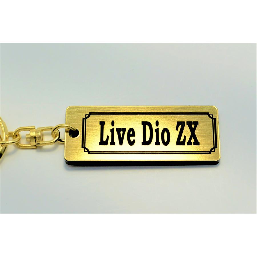 AA-248-1 Live Dio ZX 2層アクリル製 金黒 2重リング キーホルダー