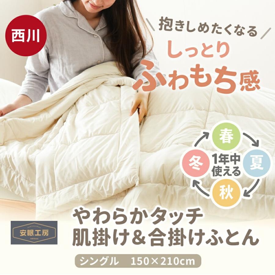 西川（nishikawa） 掛け布団 シングル 150×210cm 2枚合わせ 洗える