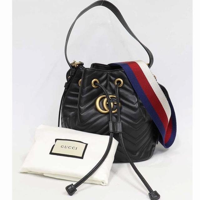 GG Marmont （美品）グッチ GUCCI 2way 巾着 ショルダー GGマーモント