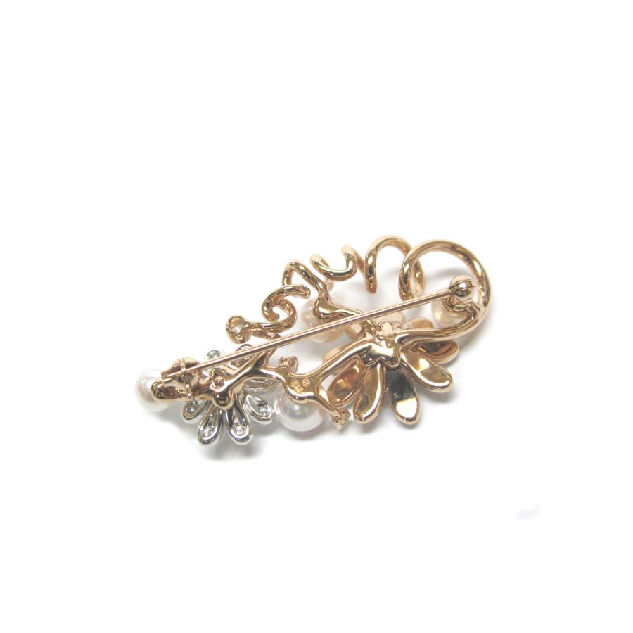 MIKIMOTO（ミキモト） （美品）ミキモト パールダイヤフラワーブローチ