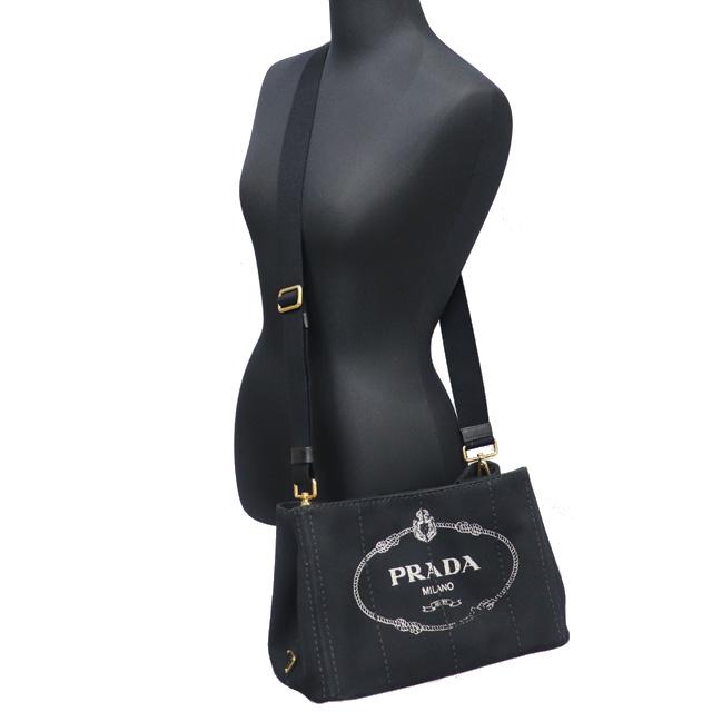 CANAPA プラダ PRADA カナパ 2way バッグ B2439G 黒 キャンバス G金具