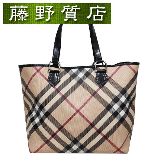 BURBERRY（バーバリー） ノバチェック トートバッグ PVC × レザー ノバ