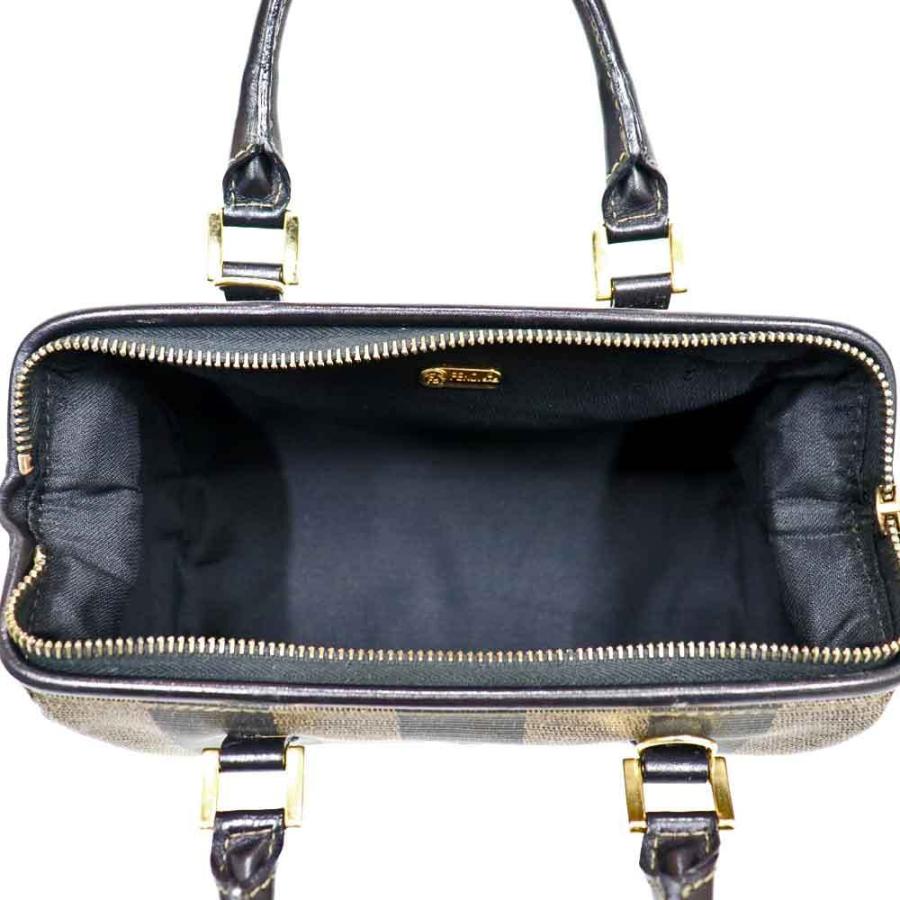 FENDI（フェンディ） ペカン柄 ミニボストンバッグ ハンドバッグ PVC