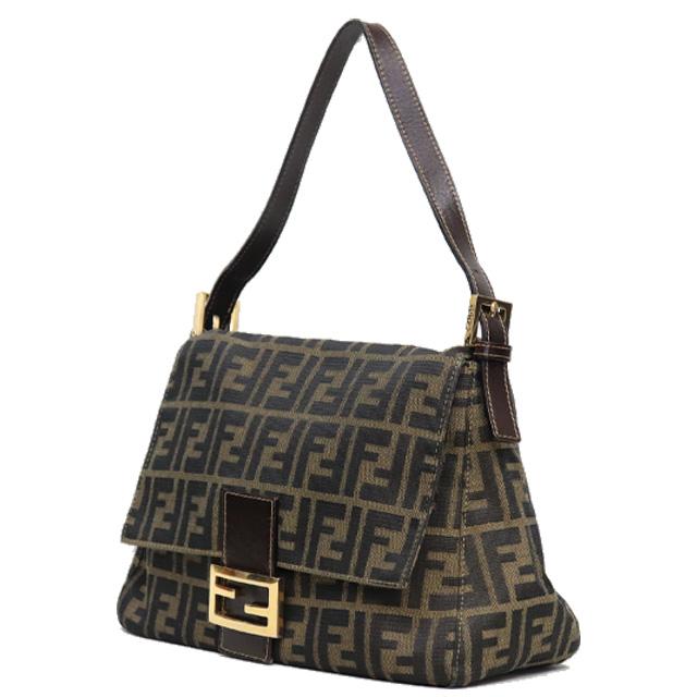 FENDI（フェンディ） ズッカ柄 マンマバケット ショルダー キャンバス