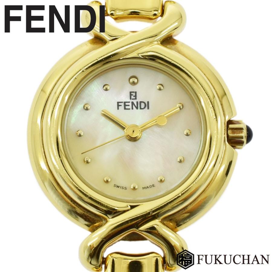 FENDI（フェンディ） レディース ウォッチ 腕時計 ゴールド×シェル文字