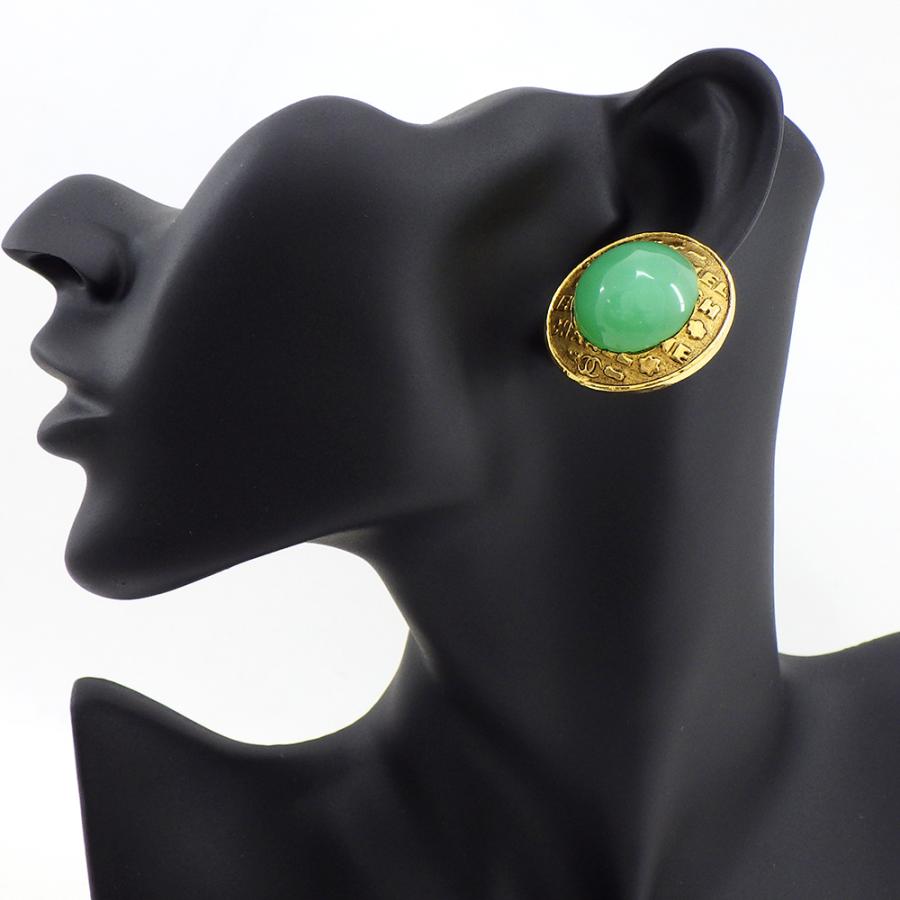 激レア CHANEL ピアス グリポア ココマーク カラーストーン 片耳