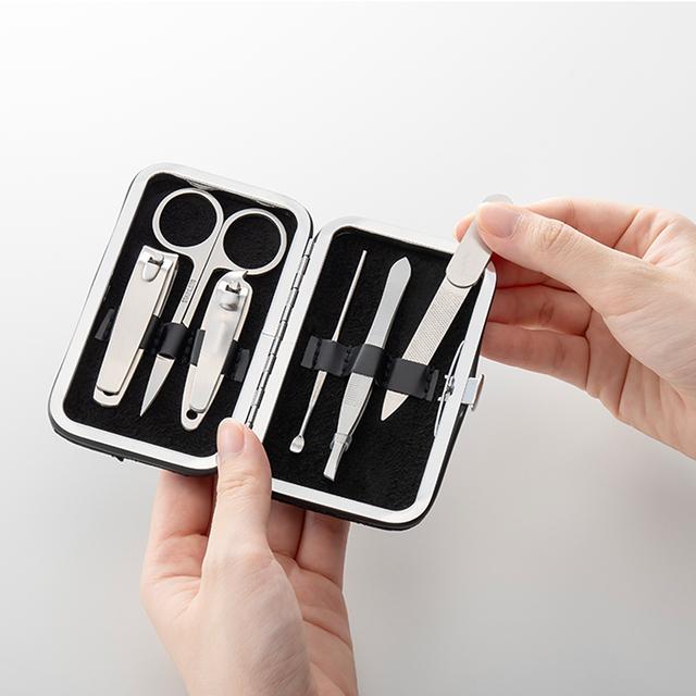 高級ステンレス製ネイルケアセット6P N2904 名入れできます（別料金