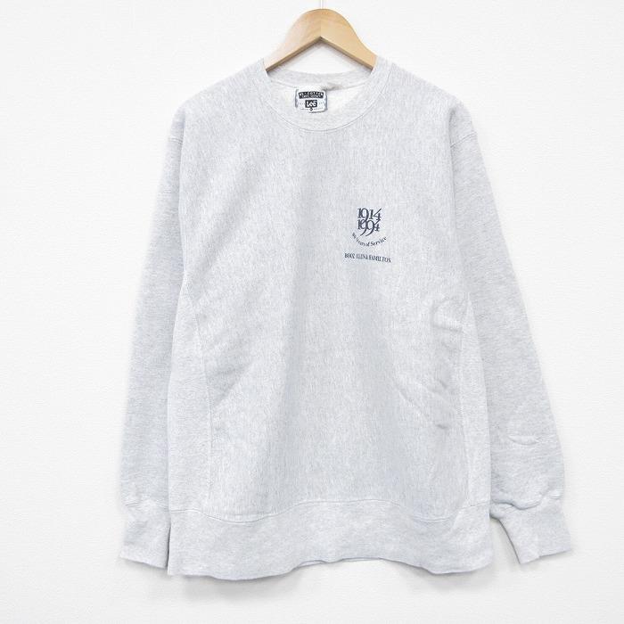 XL/古着 長袖 スウェット メンズ 90年代 90s BOOZ クルーネック USA製