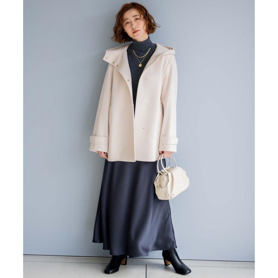 23区（ニジュウサンク） ウールカシミヤビーバー フード付き ショート