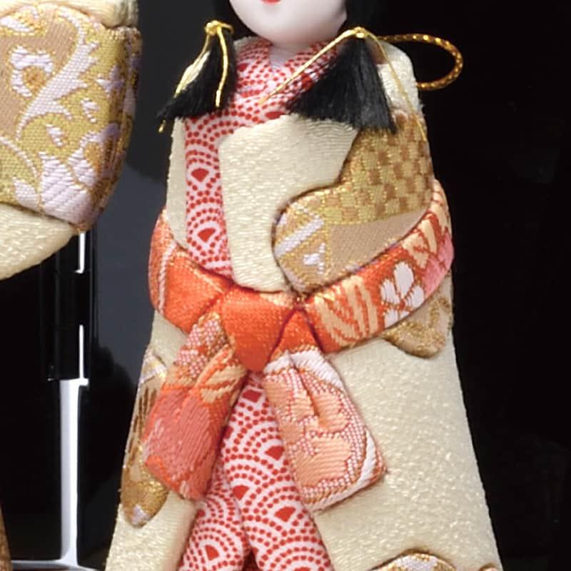 雛人形 コンパクト 一秀 ひな人形 木目込人形飾り 平飾り 親王飾り 立