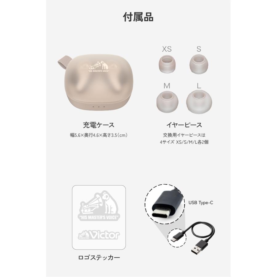 Victor（ビクター） ノイズキャンセリング 完全ワイヤレス イヤホン HA