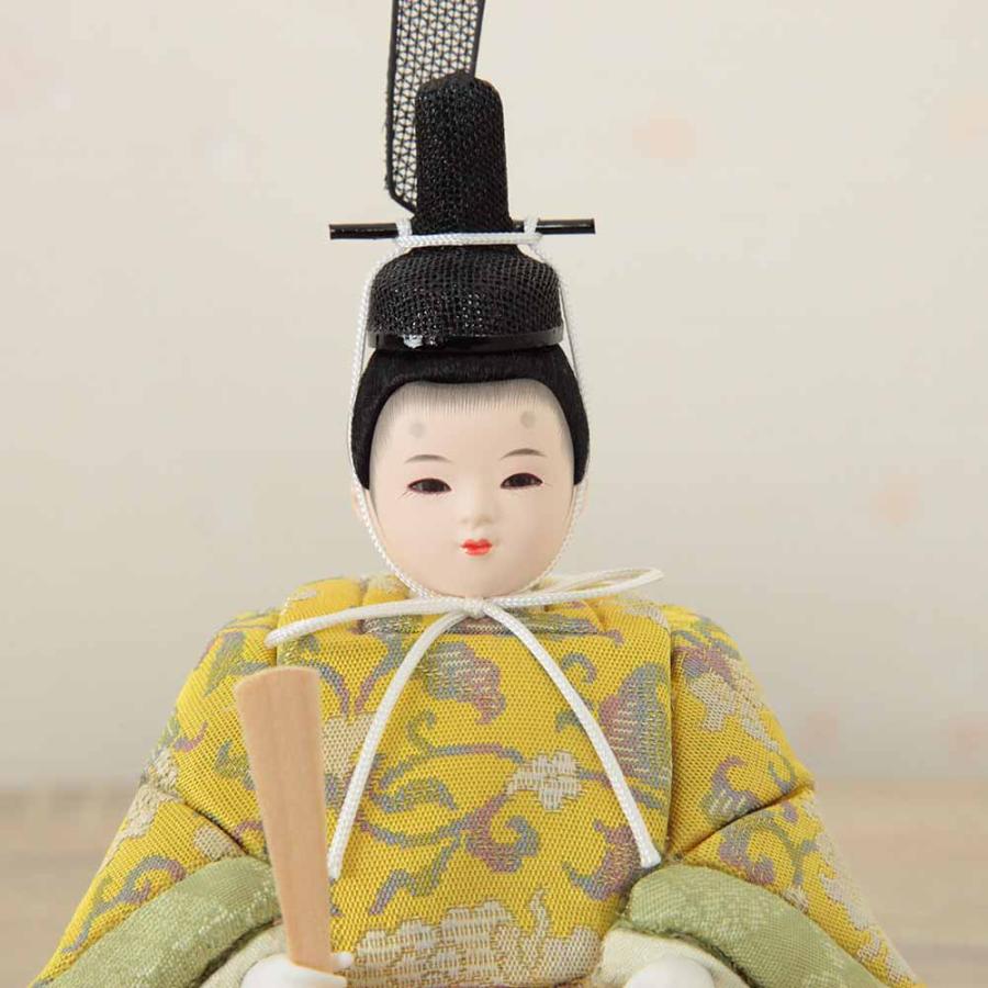 雛人形 コンパクト 木目込み雛人形 親王飾り Tipiシリーズ ウララ 黄色