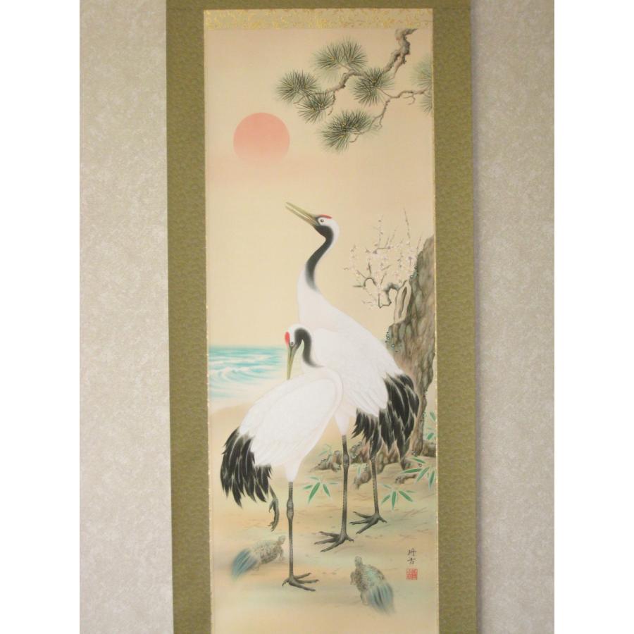 掛け軸 掛軸 松竹梅鶴亀 佐々将吉 (特殊工芸作品・新品) : 掛け軸の