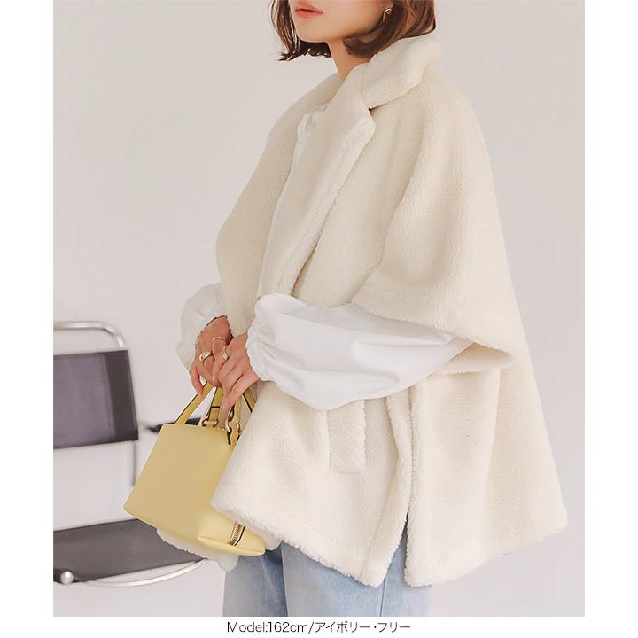 KOBE LETTUCE（神戸レタス） ケープ コート レディース ファー 暖かい