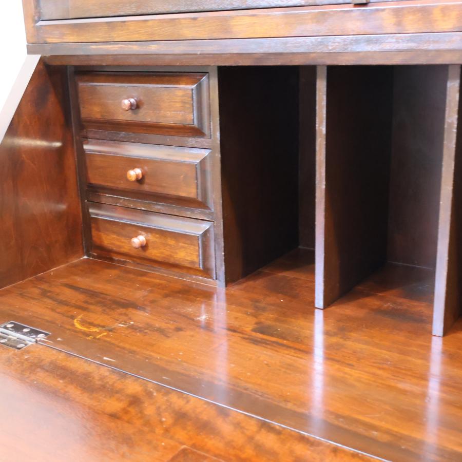 松本民芸家具 ミズメザクラ無垢材 重H型ボールフットビューロー