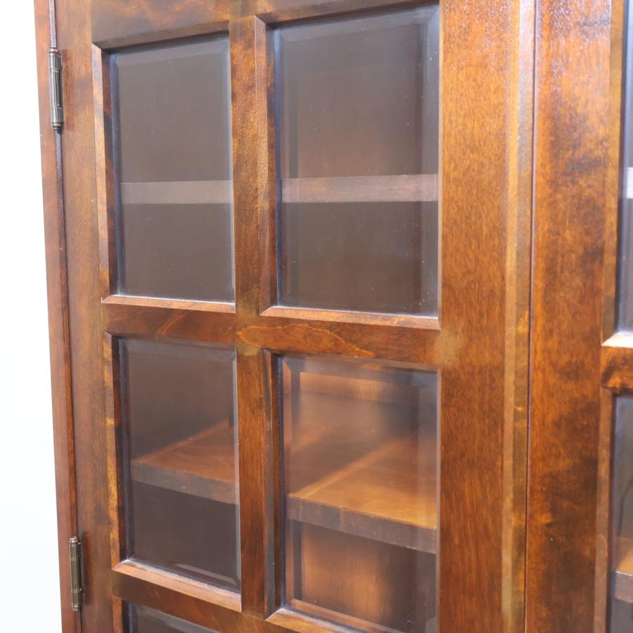 北海道民芸家具 樺材無垢 本棚 ブックキャビネット 天然木 収納家具