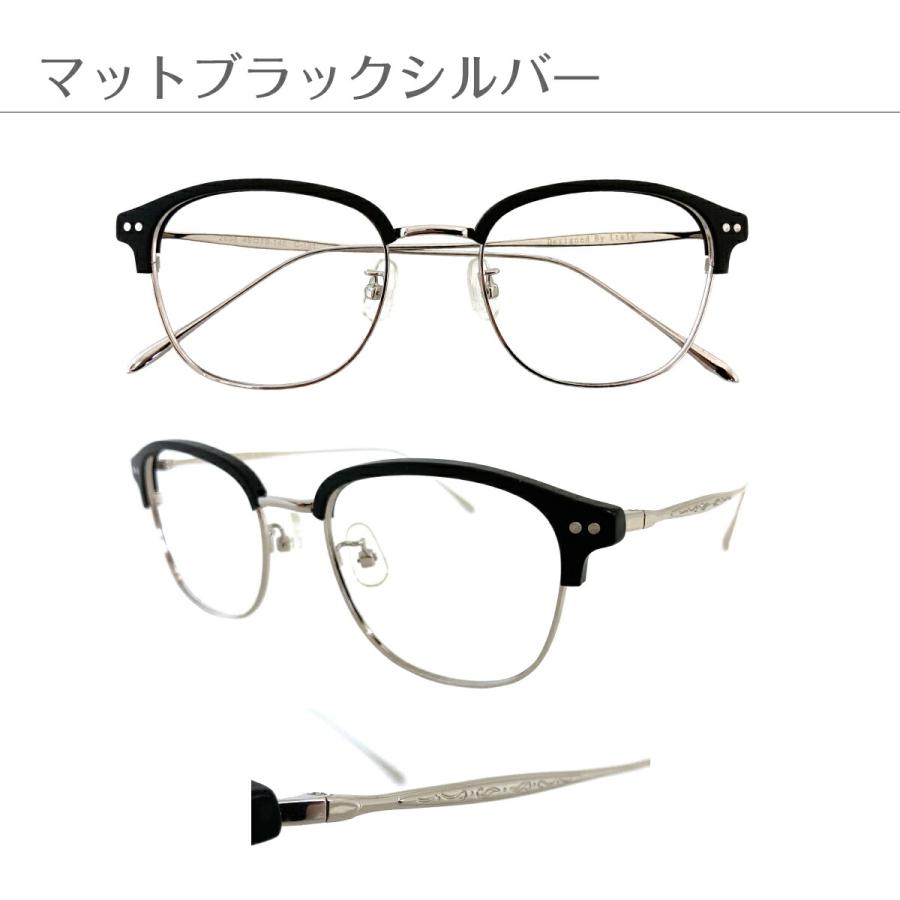 度なし 伊達 メガネ スーパーブルーライトカット 94% ブロー フレーム