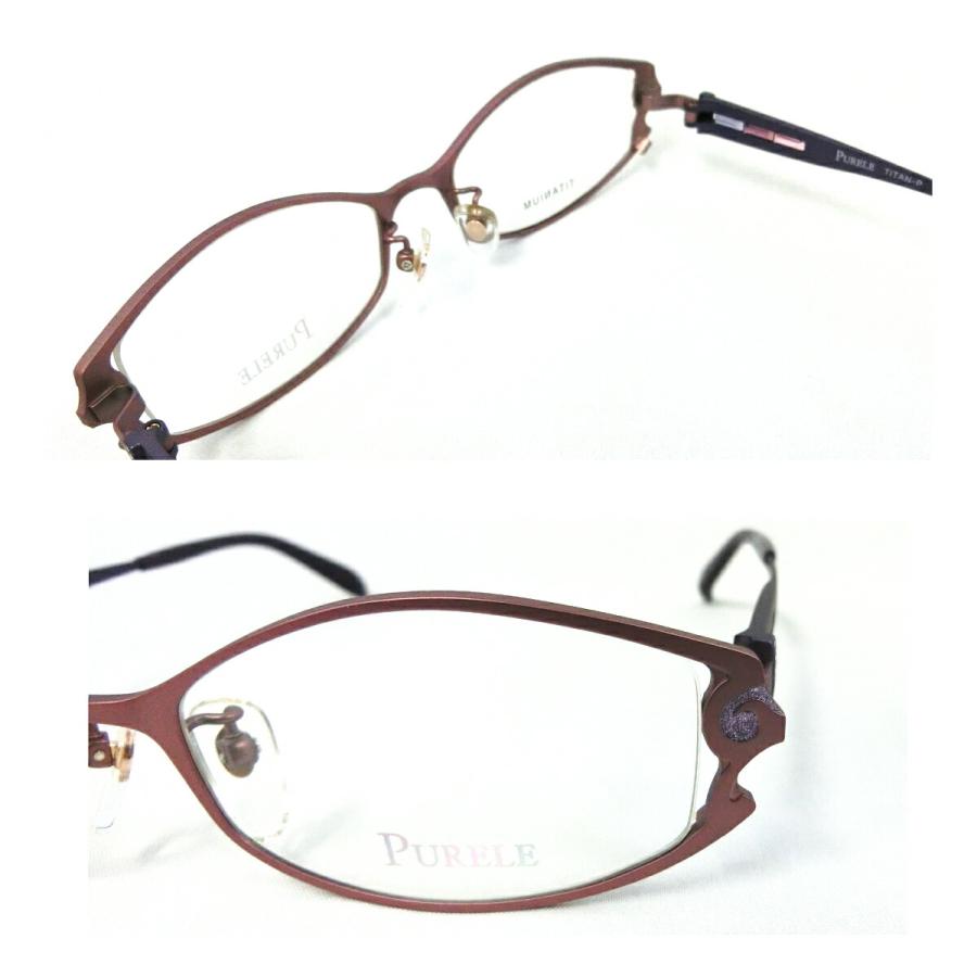 度付き メガネ 日本製 鯖江 PURELE ピュアレ チタンフレーム オーバル