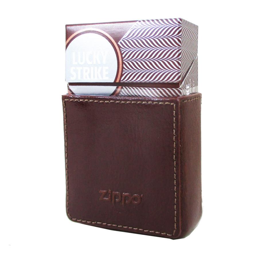 ZIPPO（ジッポー） シガレットケース 革製タバコケース 米国ZIPPO社 茶