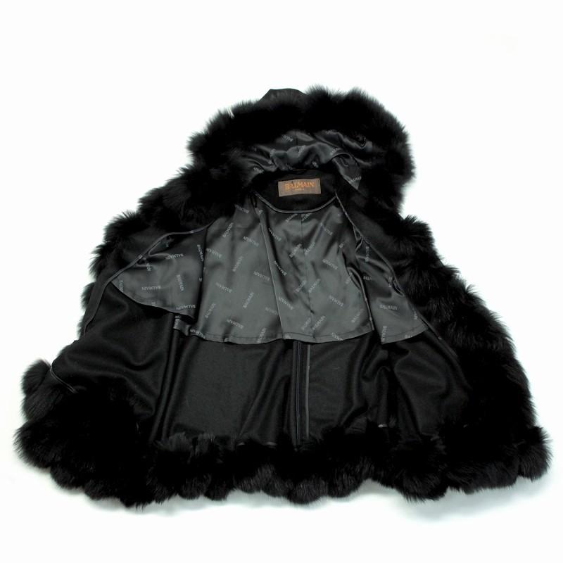 毛皮ケープ レディース マント 秋物 冬物 高級感 フォックス カシミヤ