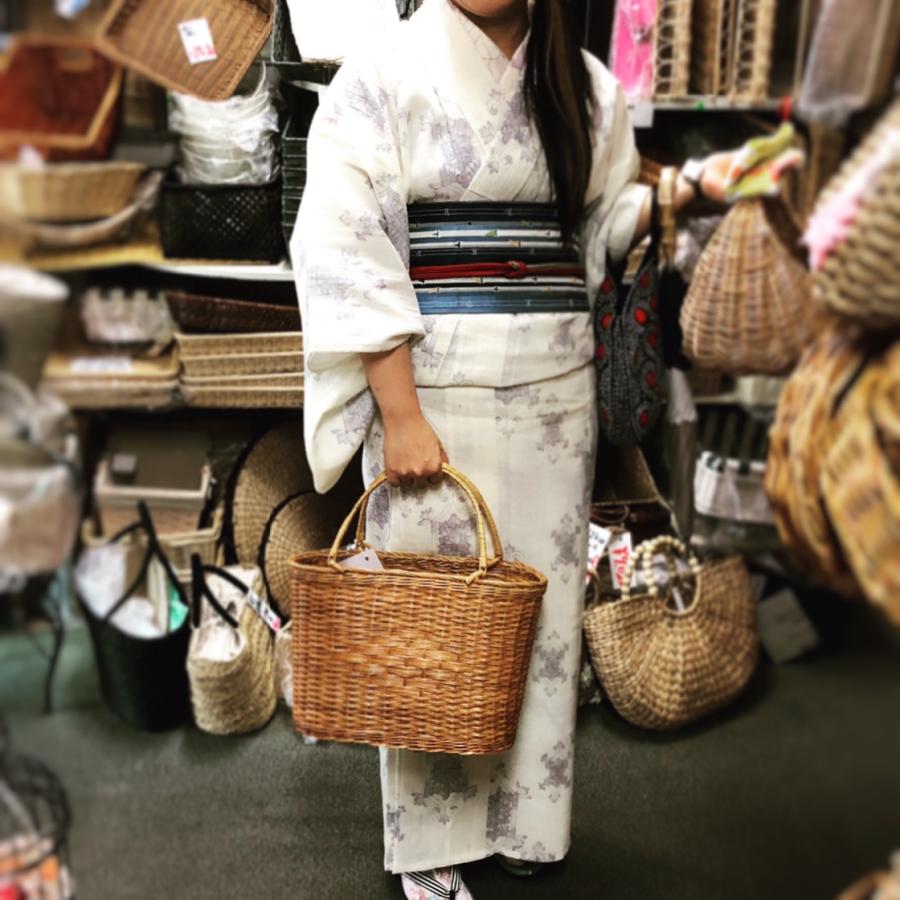 カゴバッグ 和服 浴衣 着物 和装バッグ スリッパラック 収納かご 花器
