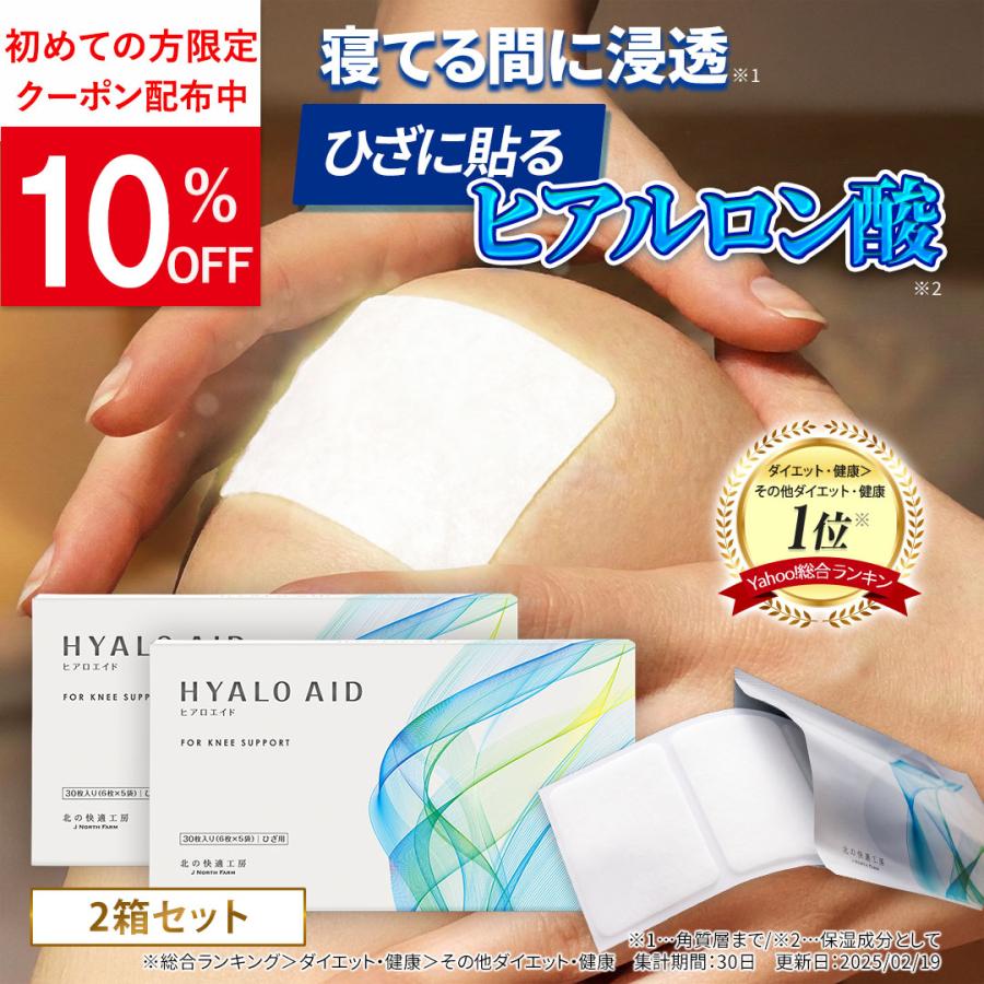 北の快適工房 ヒアロエイド 2個セット 膝に貼るヒアルロン酸 膝