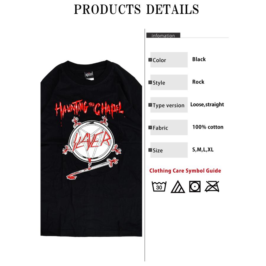 スレイヤー SLAYER Tシャツ 半袖 ロックTシャツ メンズ ブラック