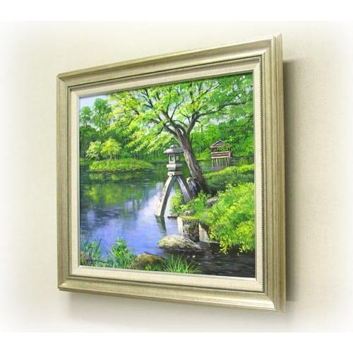 絵画 油絵 兼六園 （小池三郎） 【肉筆】【油絵】【日本の風景】【10号