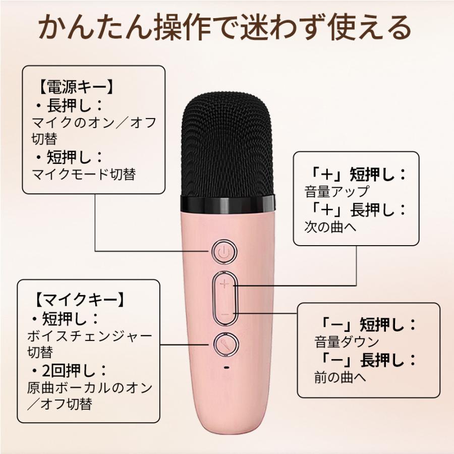 カラオケマイク ミニ Bluetooth スピーカー 2本付きカラオケセット