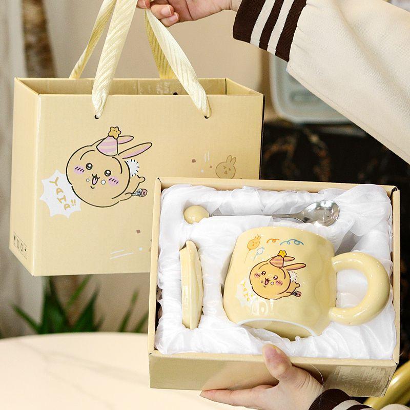 ちいかわ カップ 3点セット 蓋つき マグカップ ハチワレ うさぎ 450ml