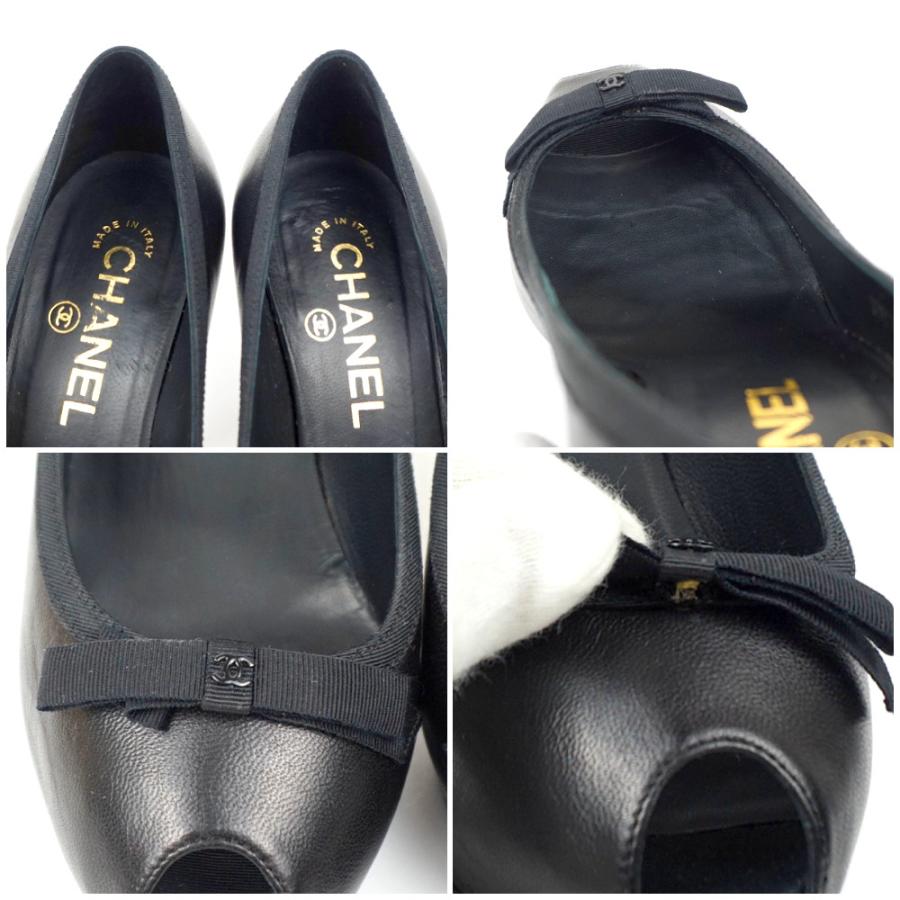 CHANEL（シャネル） オープントゥパンプス ブラック 黒 サイズ表記35 1