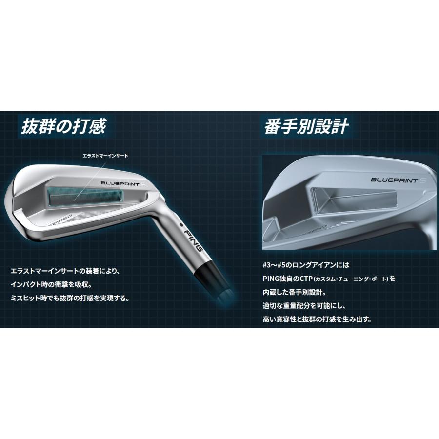 PING（ピン） ブループリントS アイアン5本セット(6-9,PW) ゴルフ