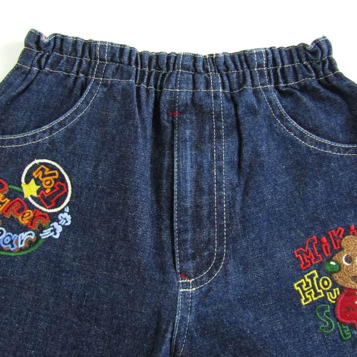 ミキハウス デニムパンツ ジーンズ 刺繍 ボトムス キッズ 男の子用 100