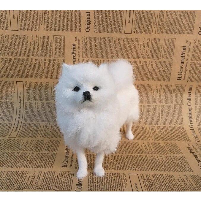 ぬいぐるみ 犬 リアルな白いポメラニアン : 敬一商店 - 通販 - Yahoo