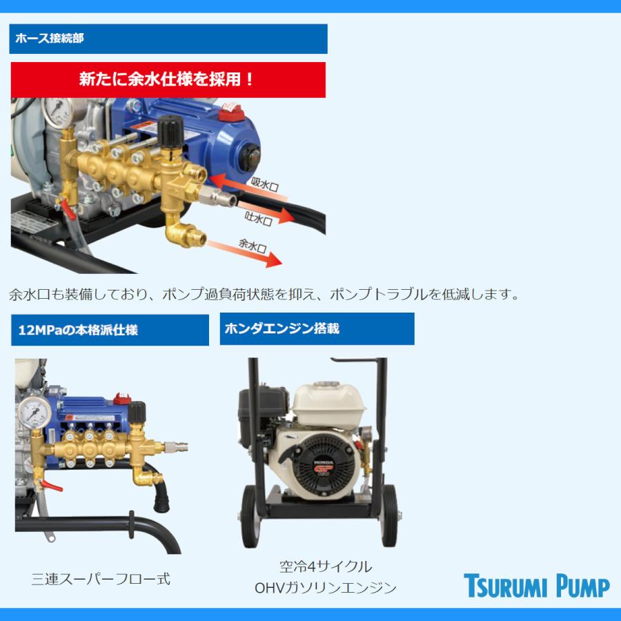 ツルミポンプ ツルミ 鶴見 HPJ-4120ME2 高圧洗浄機 小型 エンジン式