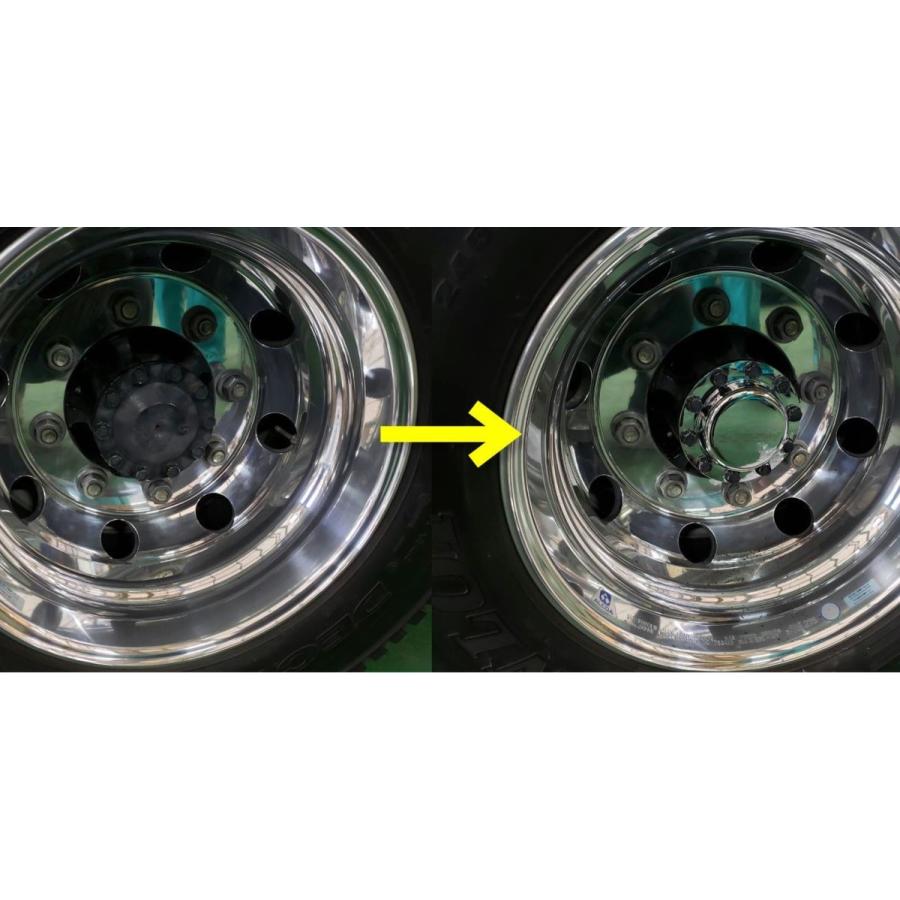 スーパーグレート用 リア メッキハブキャップセット 4軸低床