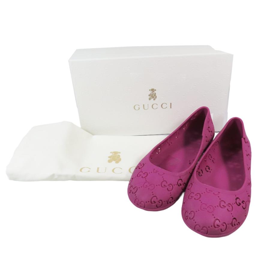 GUCCI（グッチ） キッズ 子供靴 ラバー GG フラットシューズ パンプス