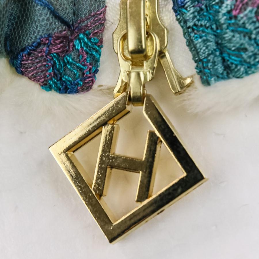 美品 hazama ハザマ 無知へと達するレーススヌード チュール刺