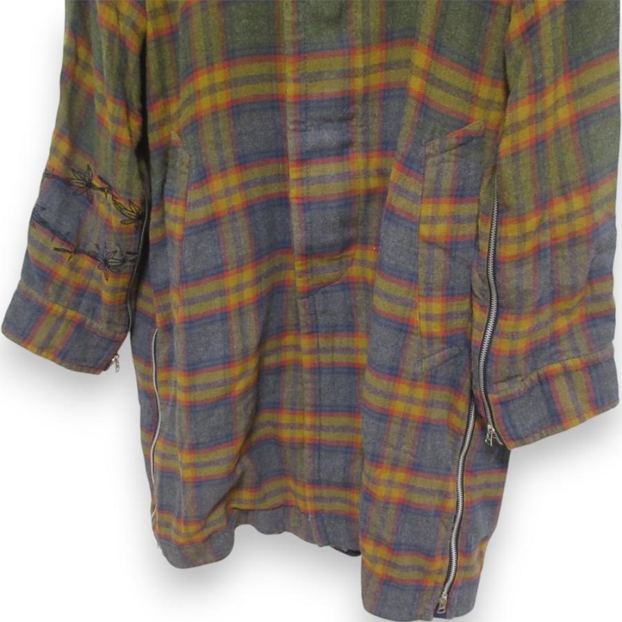 sacai（サカイ） 美品 コットン×ウール チェック柄 サイドファスナー