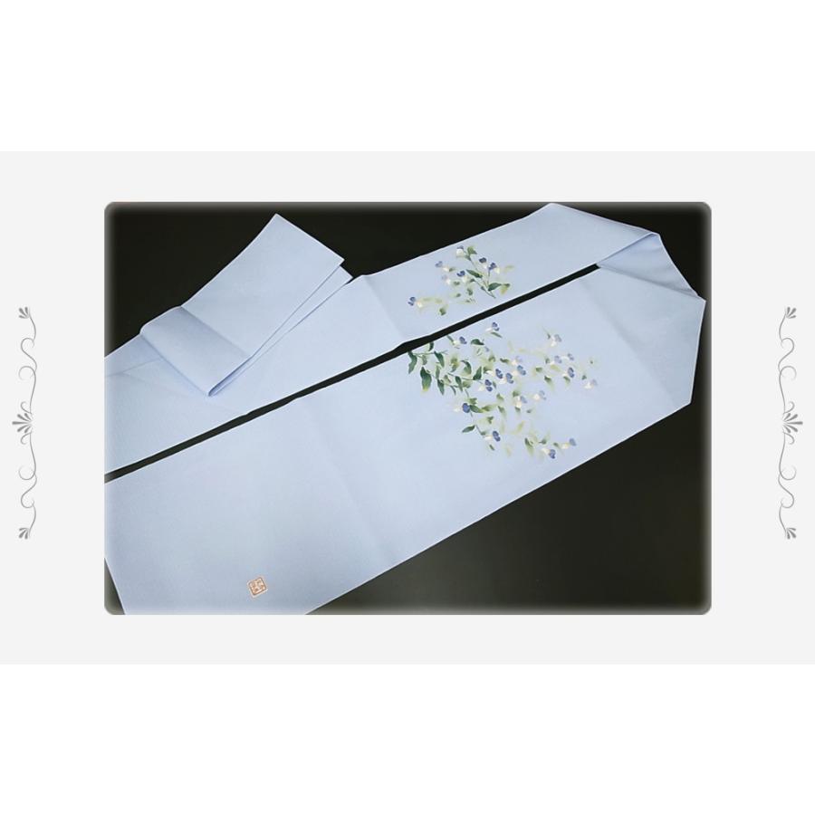 名古屋帯 夏物 カジュアル 十日町友禅 秀美 未仕立て 正絹 絽塩瀬 染帯