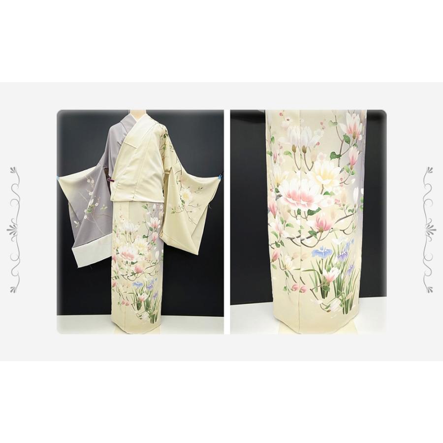 訪問着 入学式 卒業式 正絹 未仕立て 十日町友禅秀美 木蓮に四季花訪問