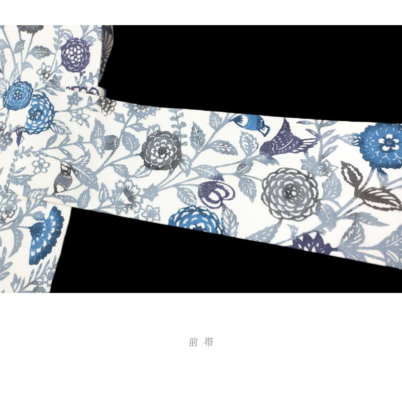 名古屋帯 江戸紅型 紅型染 和染紅型 浜紬 浜つむぎ 網織紬 正絹 白地