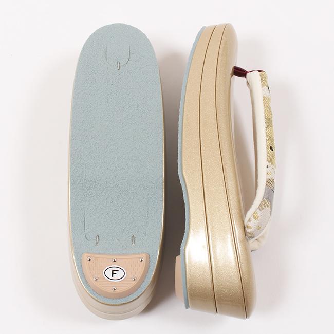 きもの 和 草履バッグセット 西陣織 帯地 和装バッグ × 草履 金 辻が花