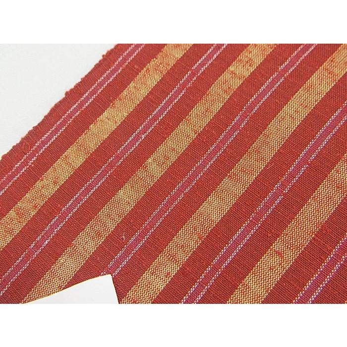 新品 紬】絹匠古代紬（草木染）／紬 反物☆朱茶 黄 : kimono庵 - 通販