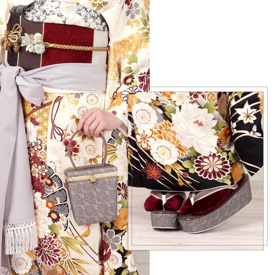 Kisste（キステ） 草履バッグセット 成人式 振袖 厚底 紗織 沙織 L