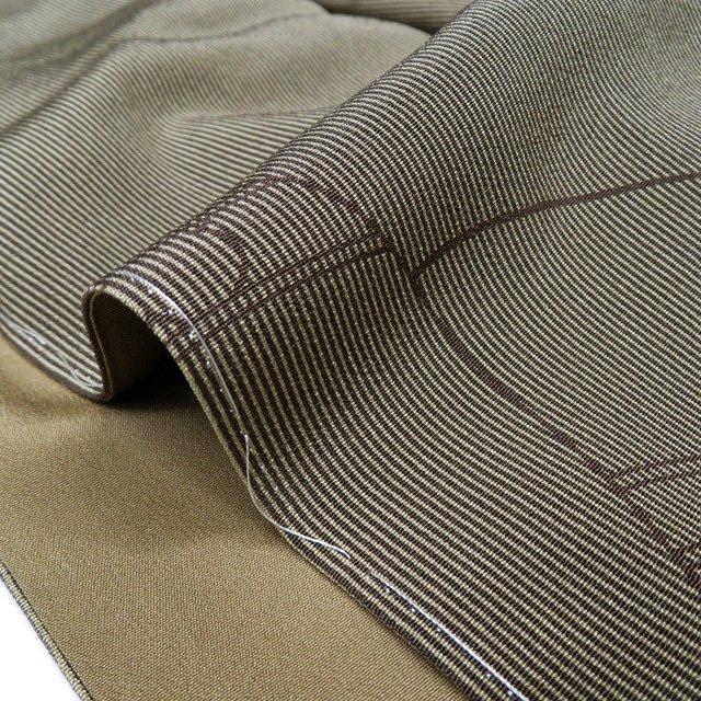 小紋 江戸小紋 着物 未使用 正絹 袷 カジュアル 縦縞模様 毬模様 反端